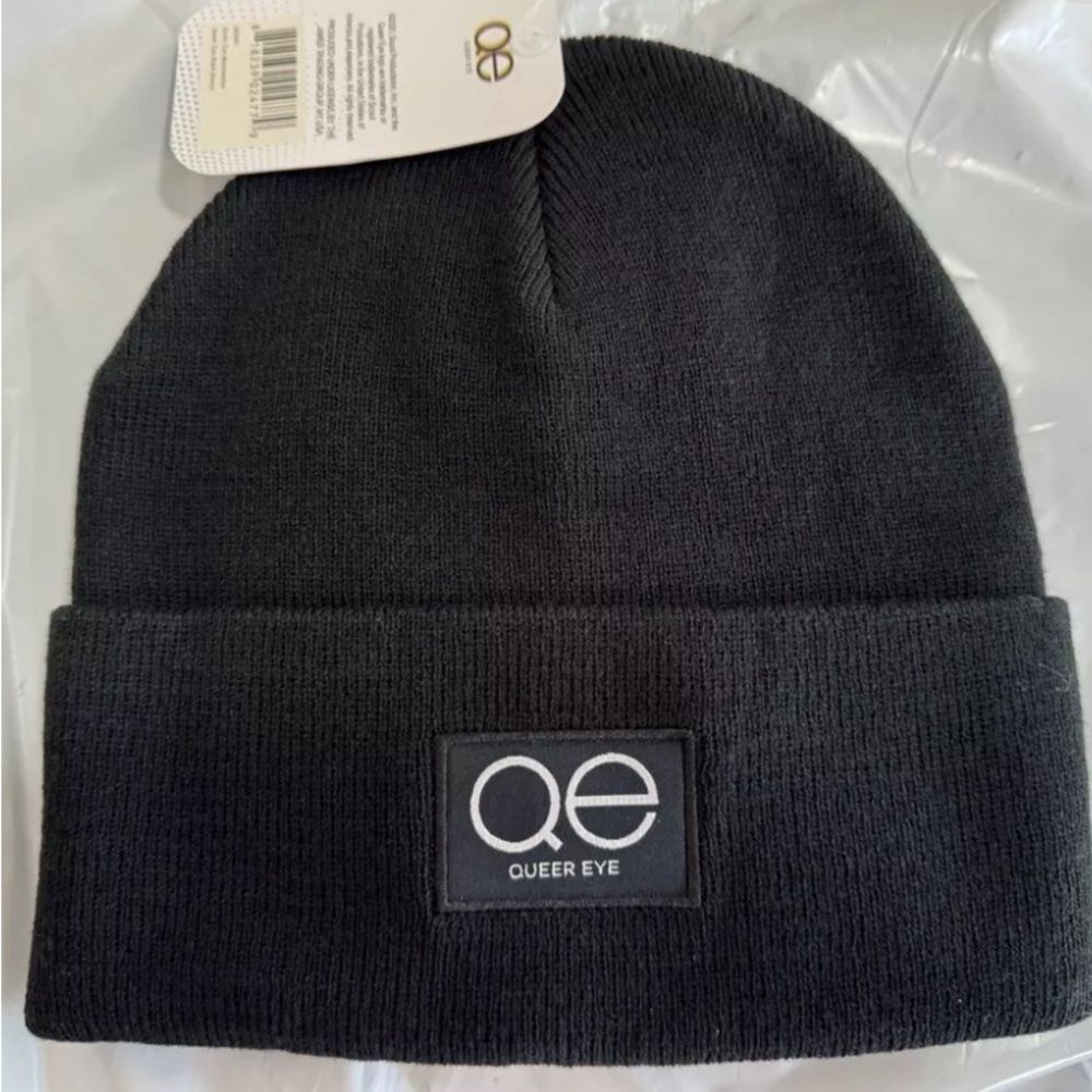 🌈 Queer Eye 🌈 Black Beanie 🌈 NWT 🌈 unisex 🌈 one size